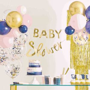 Image of baby shower party supplies