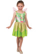 Green Tinkerbell Girls Disney Fairy Costume - Main Image