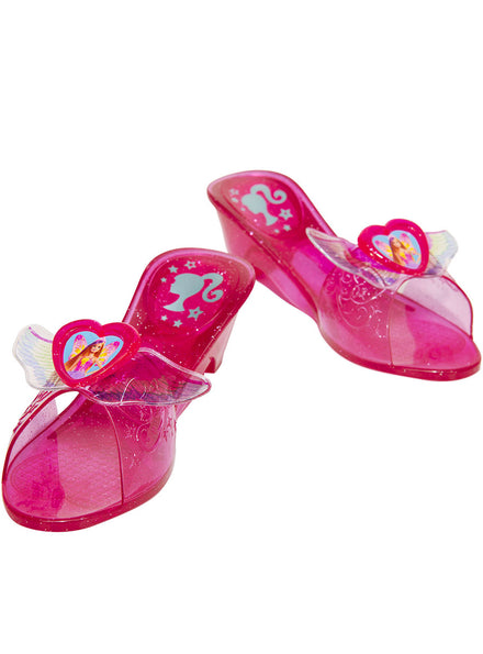 Pink Barbie Girls Click Clack Jelly Costume Shoes - Main Image