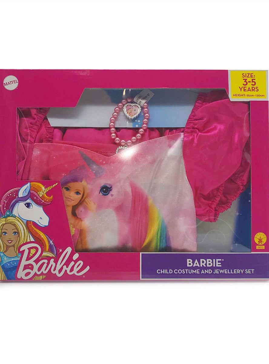 Packaging image of Barbie Girls Pink costume Dress And Jewellery Set