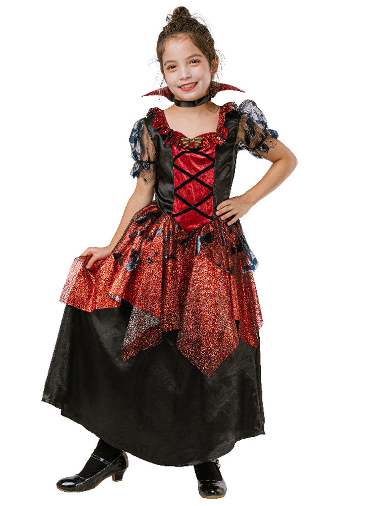 Main image of Bat Vampire Queen Girls Halloween Costume