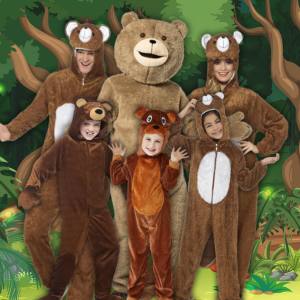 Image of people in bear costumes