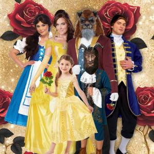 Image of people in Beauty and the Beast costumes