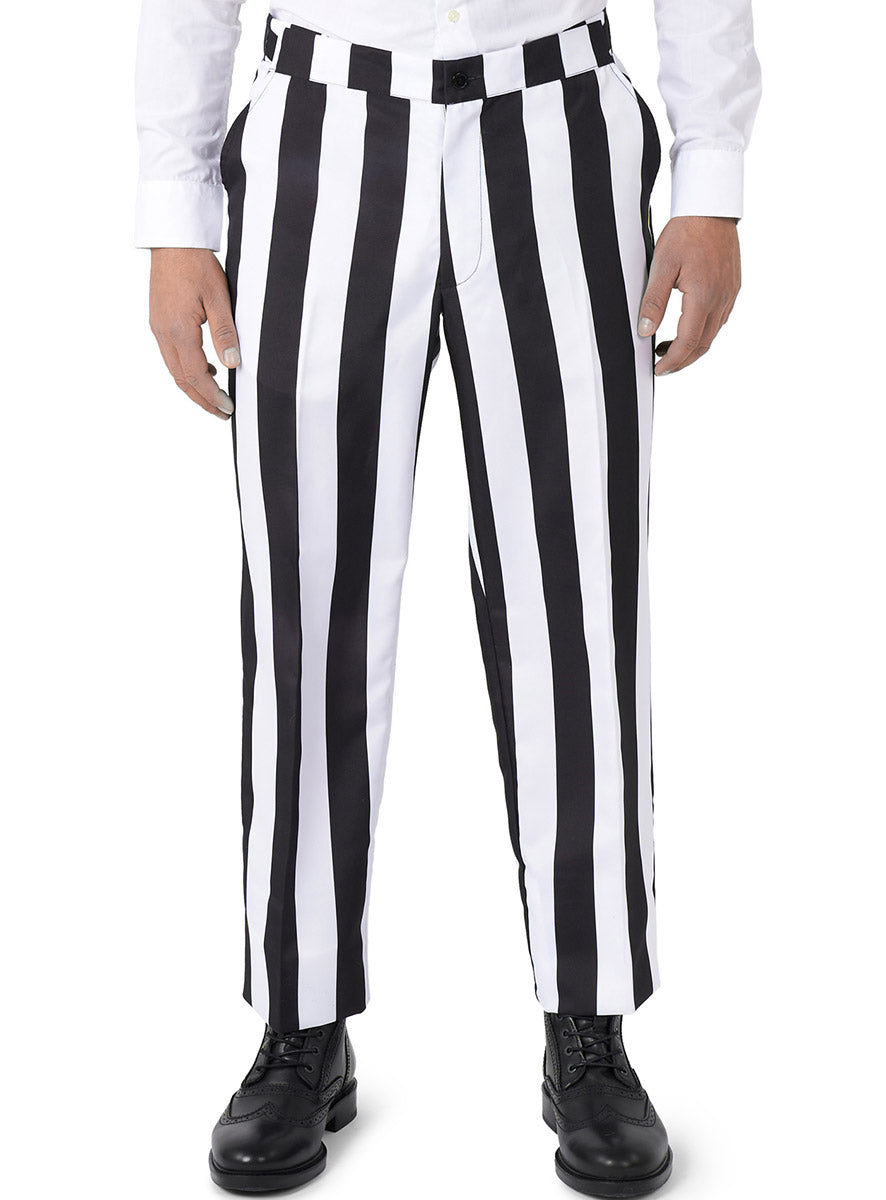 Pants Image of Beetlejuice Deluxe Black and White Striped Costume Suit