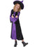 Girls Purple And Black Witch Halloween Costume - Main Image