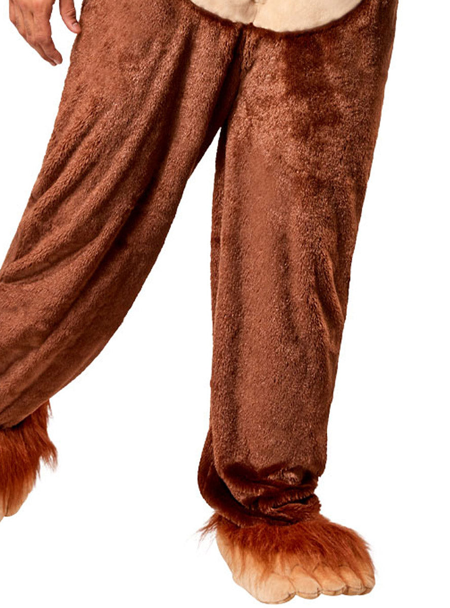 Close Image of Big Foot Mens Deluxe Furry Onesie Costume