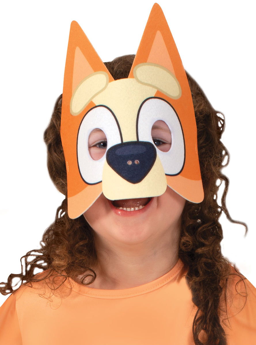 Girls Classic Bingo Bluey Character Costume - Mask Image