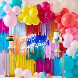 Image of birthday party supplies and decorations