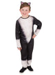 Boys Black And White Cat Animal Costume - Main Image