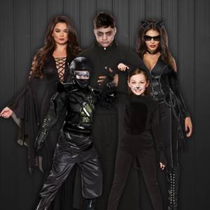 Image of people in black costumes