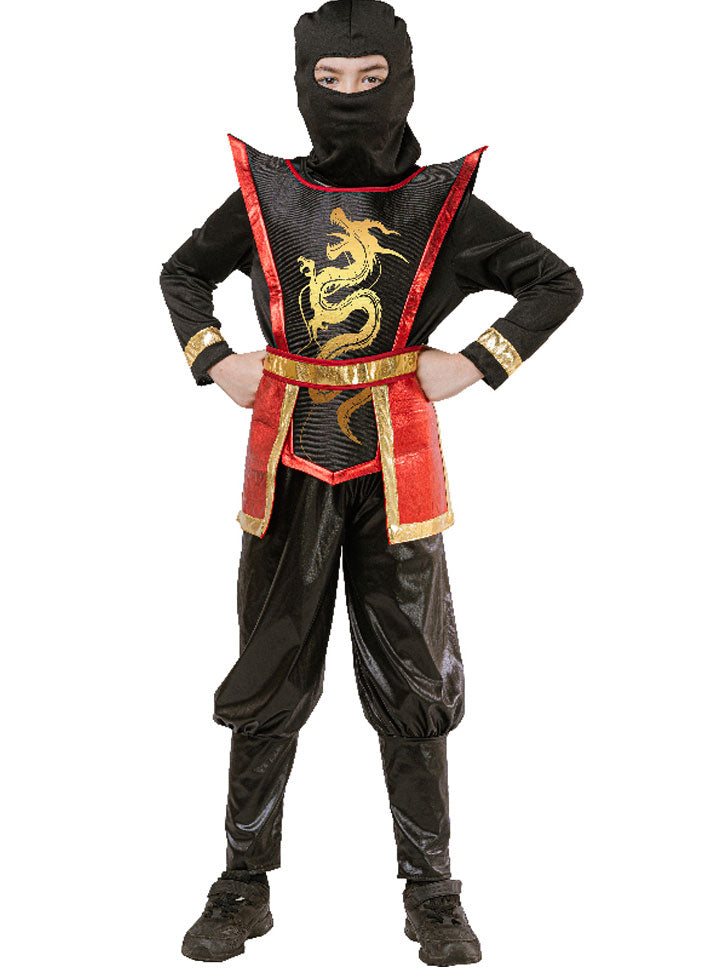 Main Image of Black and Red Boys Dragon Ninja Costume