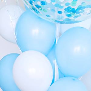 Image of inflated blue balloons