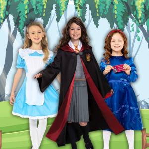 Image of girls in book week costumes