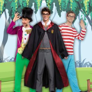 Image of men wearing book week costumes