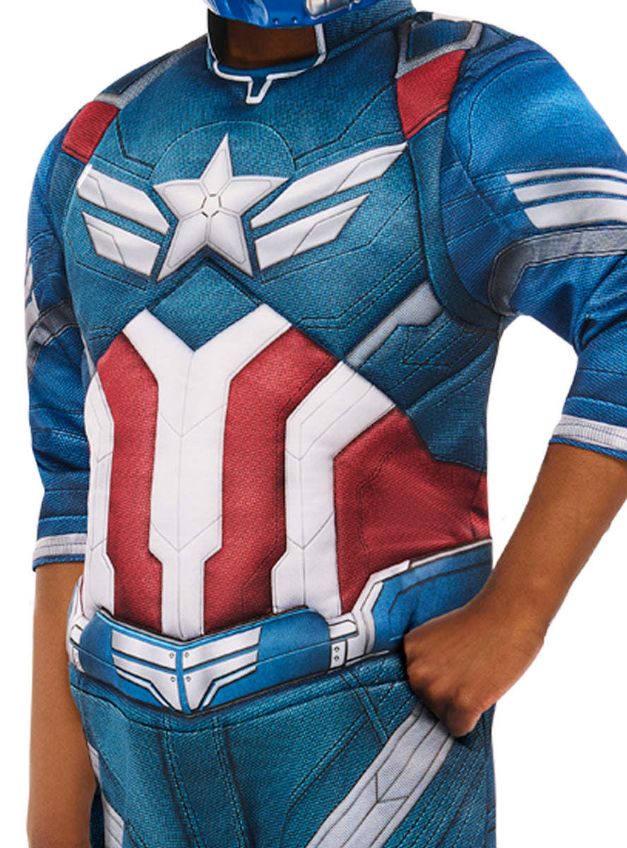 Boys Marvel Brave New World Deluxe Captain America Costume - Close Image