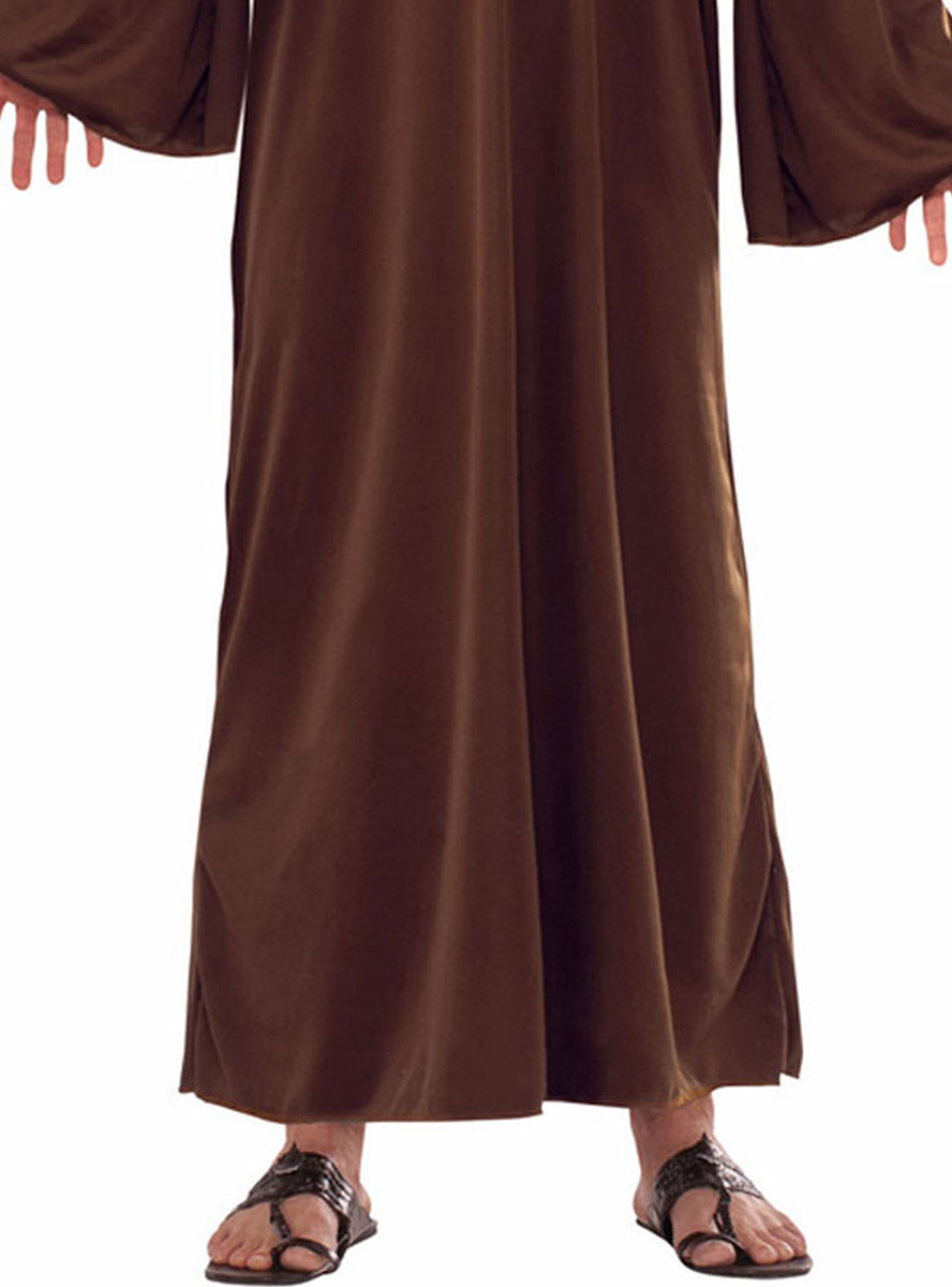 Mens Brown Biblical Shepherd Christmas Nativity Costume - Close Image 2