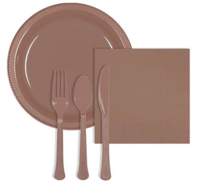 Image of brown party supplies