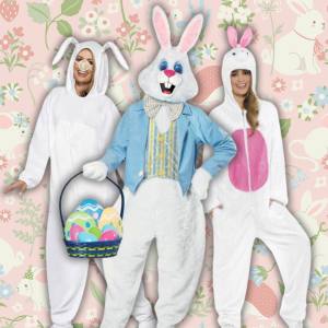 Image of people wearing bunny costumes