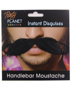 Image of Bushy Black Handlebar Costume Moustache