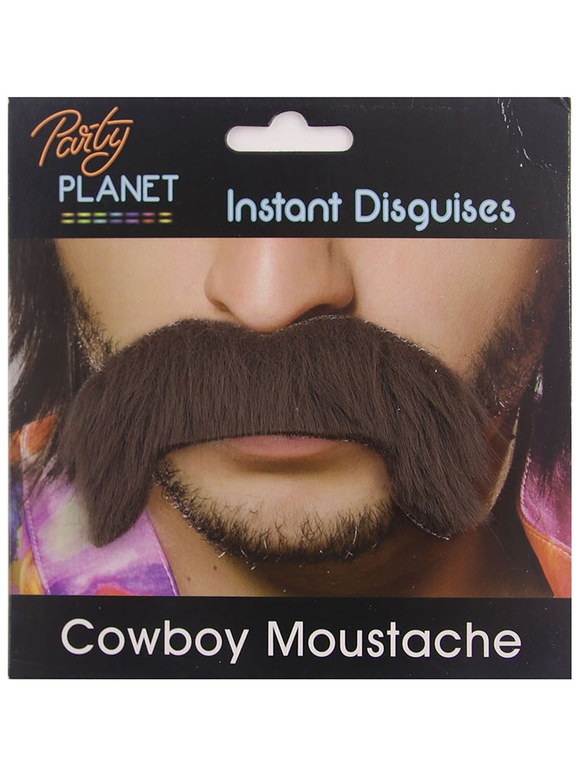 Image of Bushy Brown Cowboy Costume Moustache