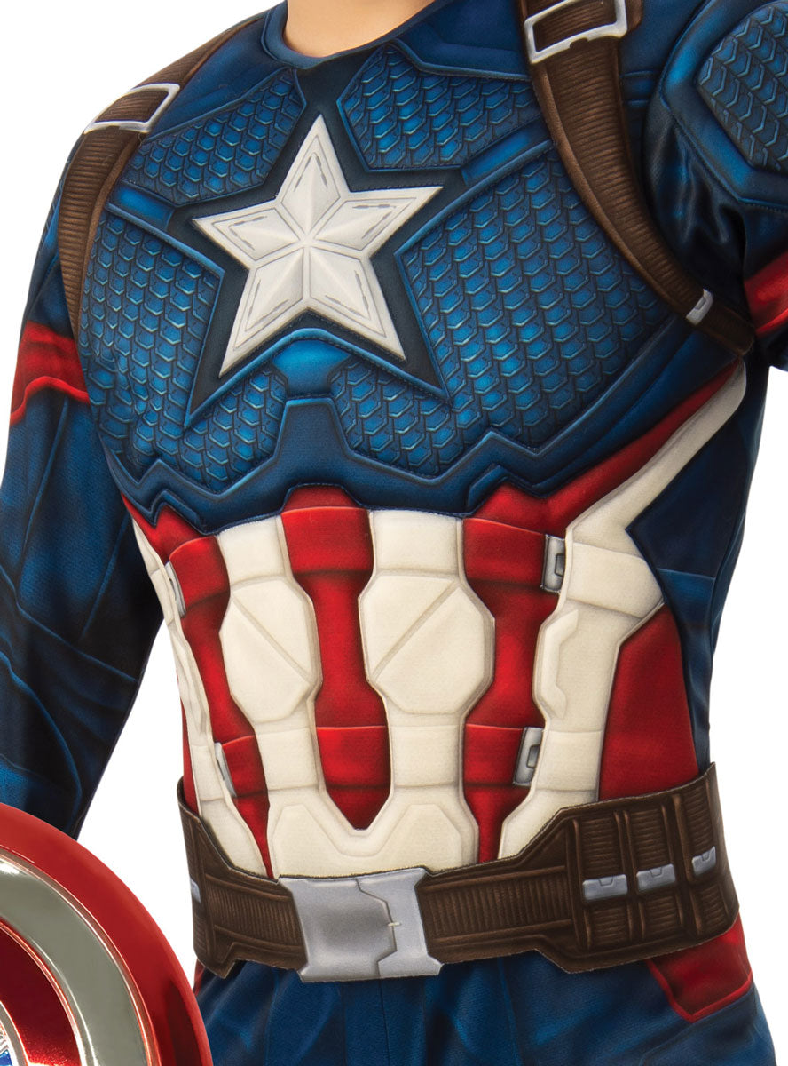 Close Image of Premium Boys Captain America Superhero Costume and Shield