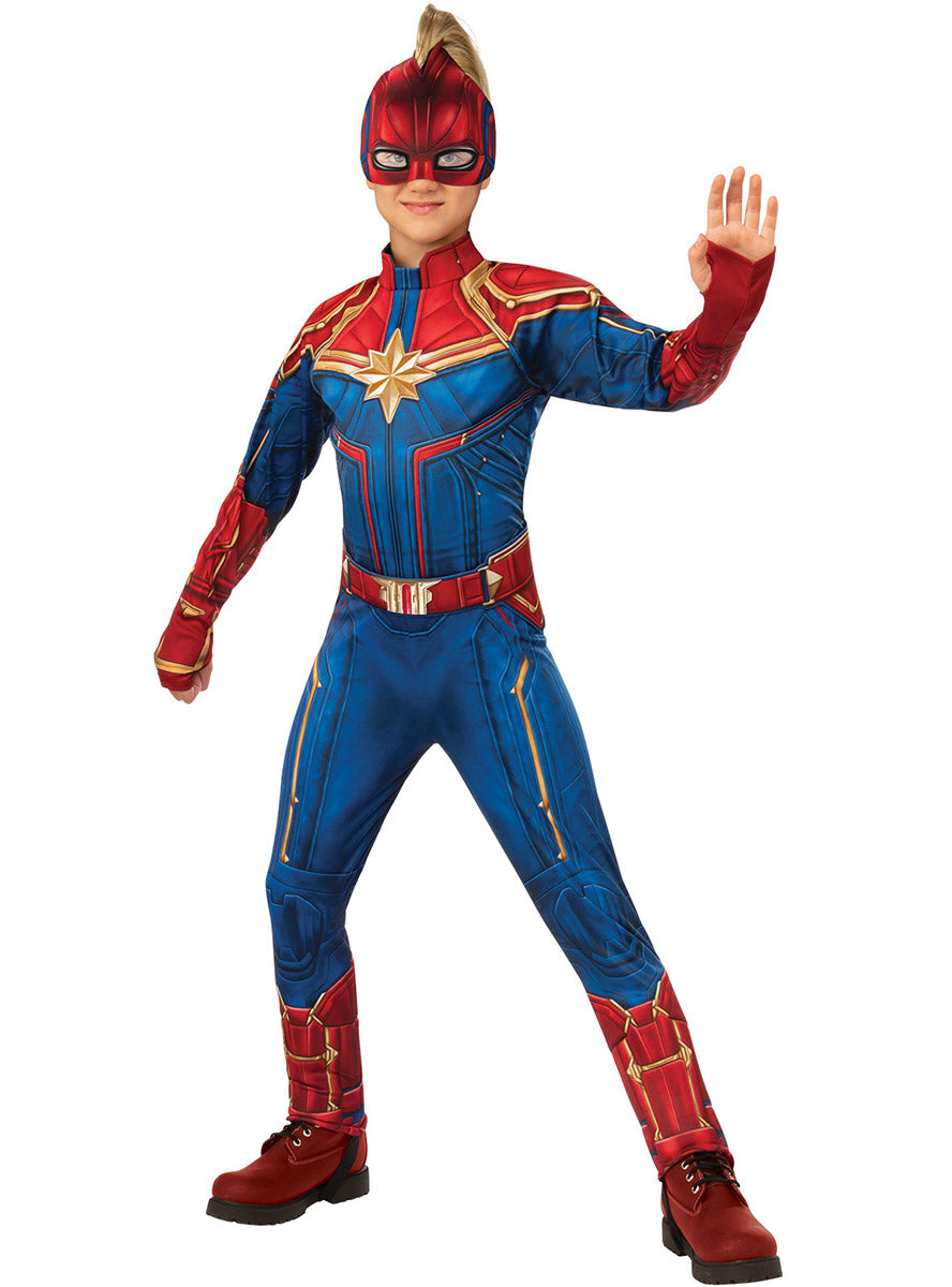 Alternate Image of Captain Marvel Deluxe Girls Superhero Costume