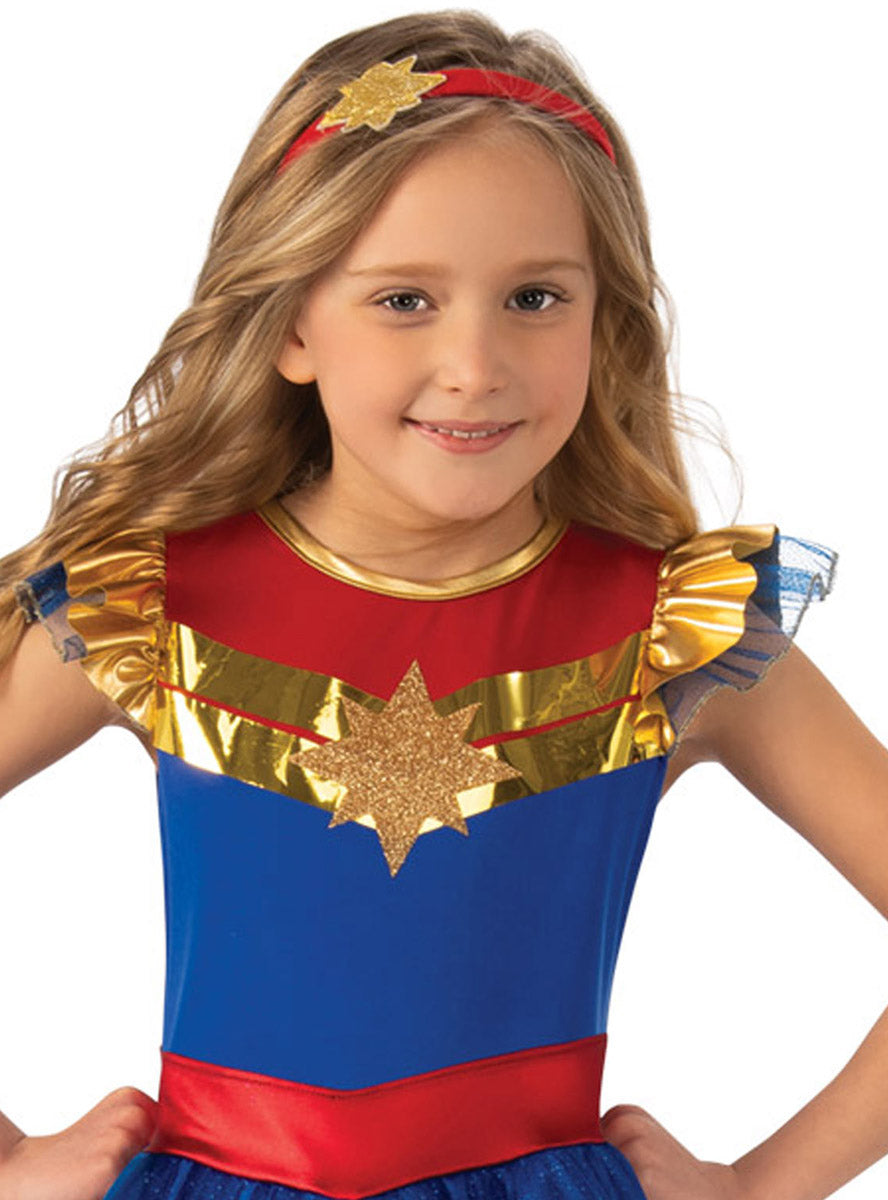 Close Image of Captain Marvel Girls Superhero Tutu Costume Dress