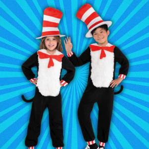 Image of kids in Cat in The Hat costumes