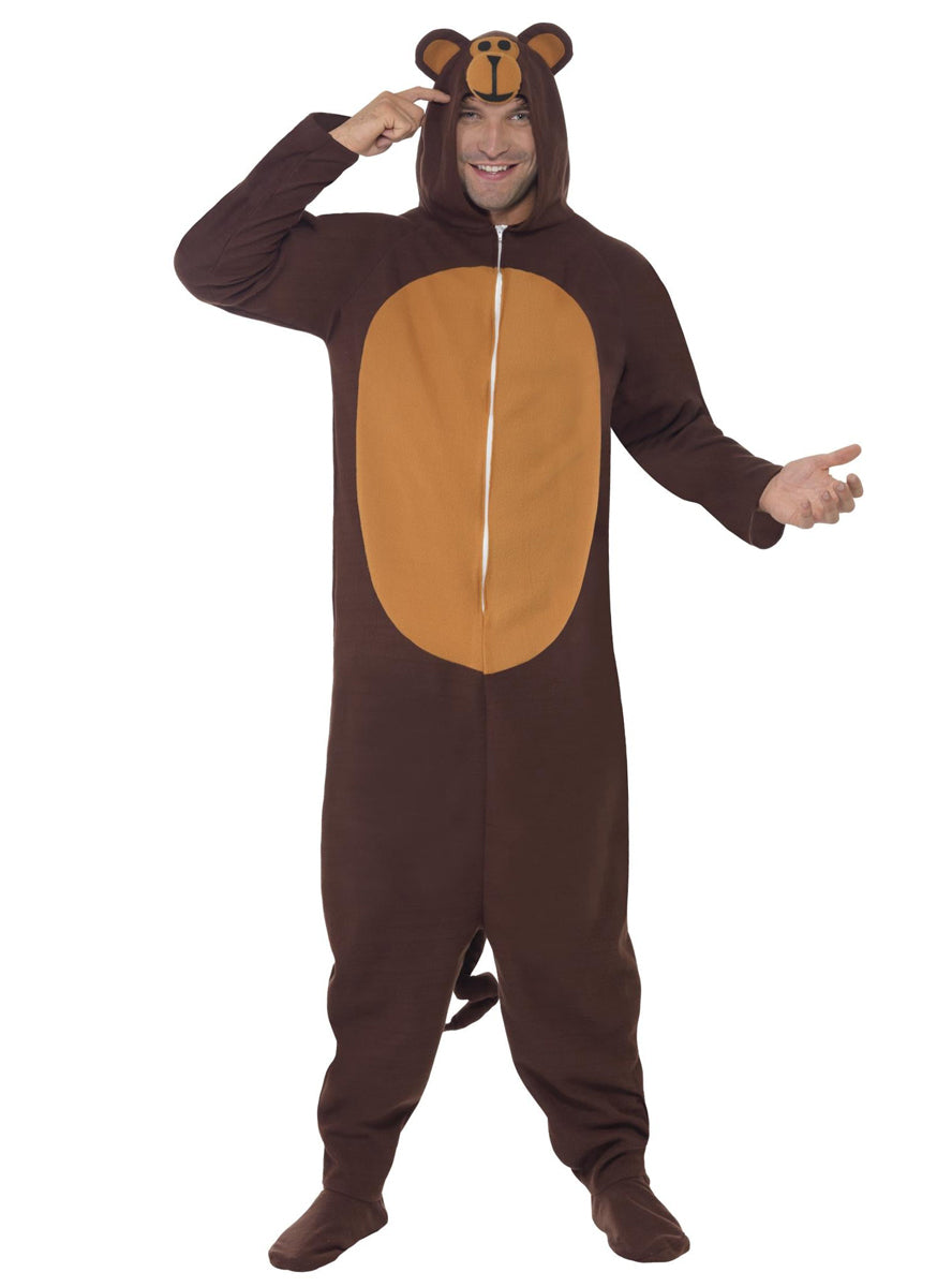 Adults brown monkey suit costume - Main image