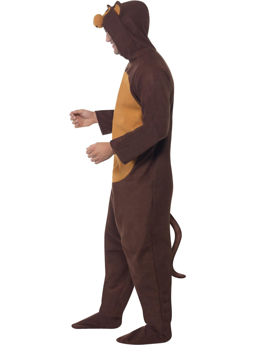 Adults brown monkey suit costume - Side image