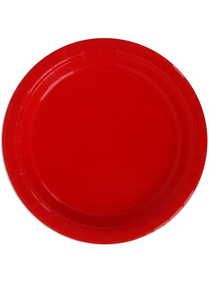 Large 23cm Cherry Red 20 Pack Paper Plates - Main Image