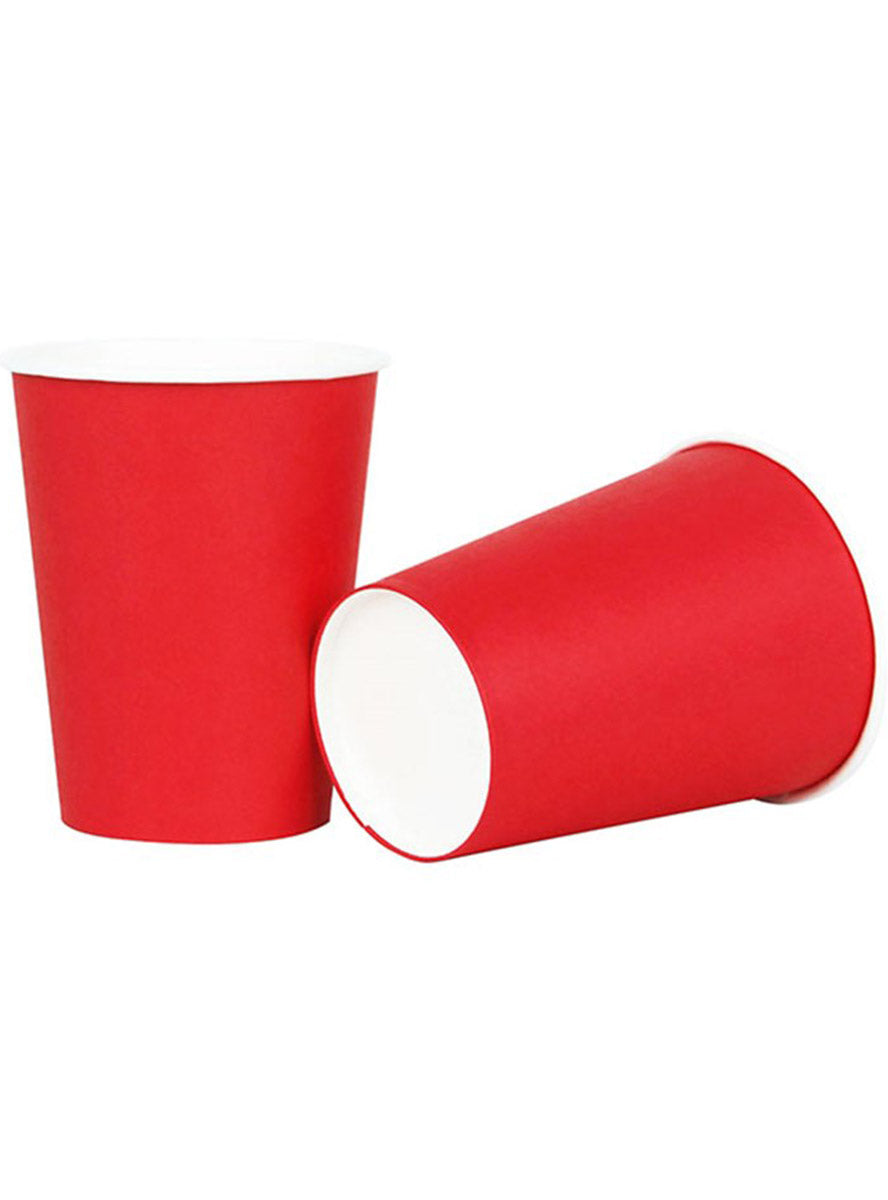 20 Pack Cheery Red 288ml Paper Cups - Main Image