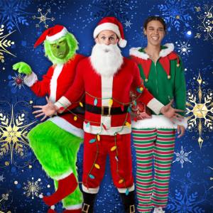 Image of men in Christmas costumes