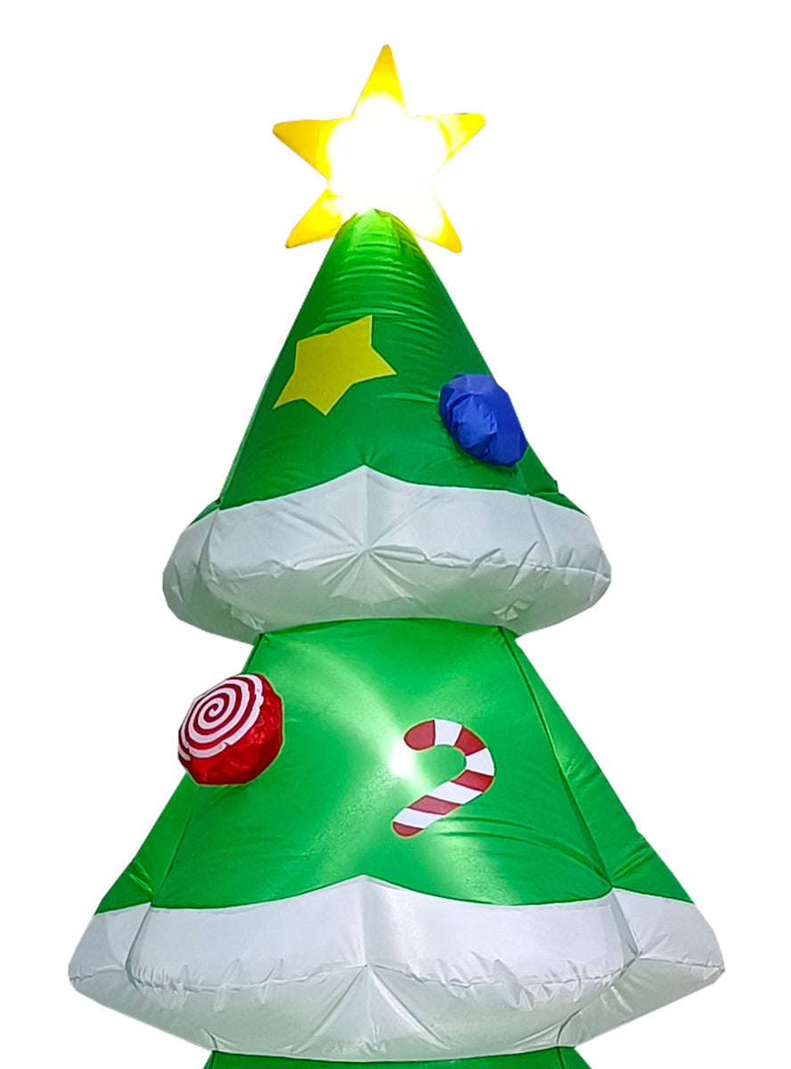 Christmas Tree And Gifts Inflatable 8 ft Tall Lawn Decoration - Close Image