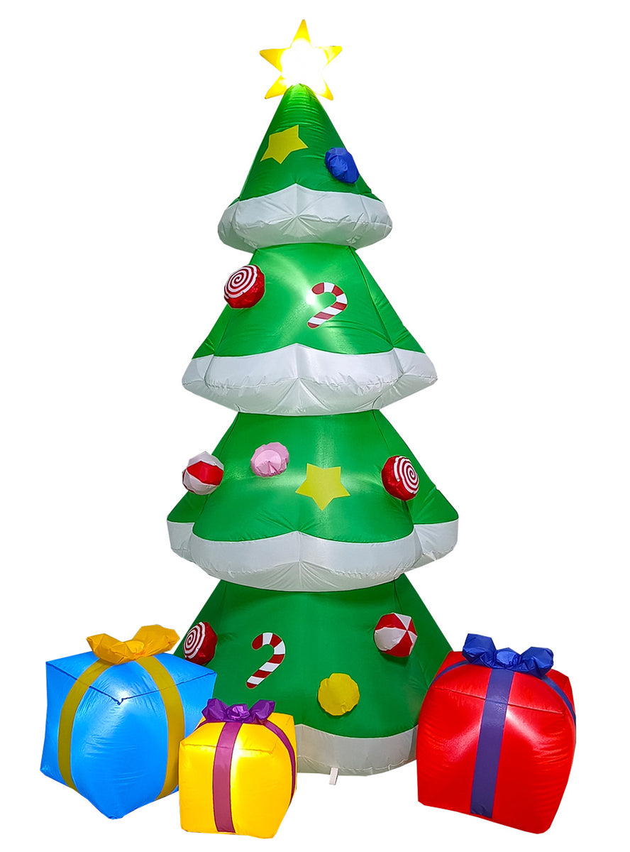 Christmas Tree And Gifts Inflatable 8 ft Tall Lawn Decoration - Main Image