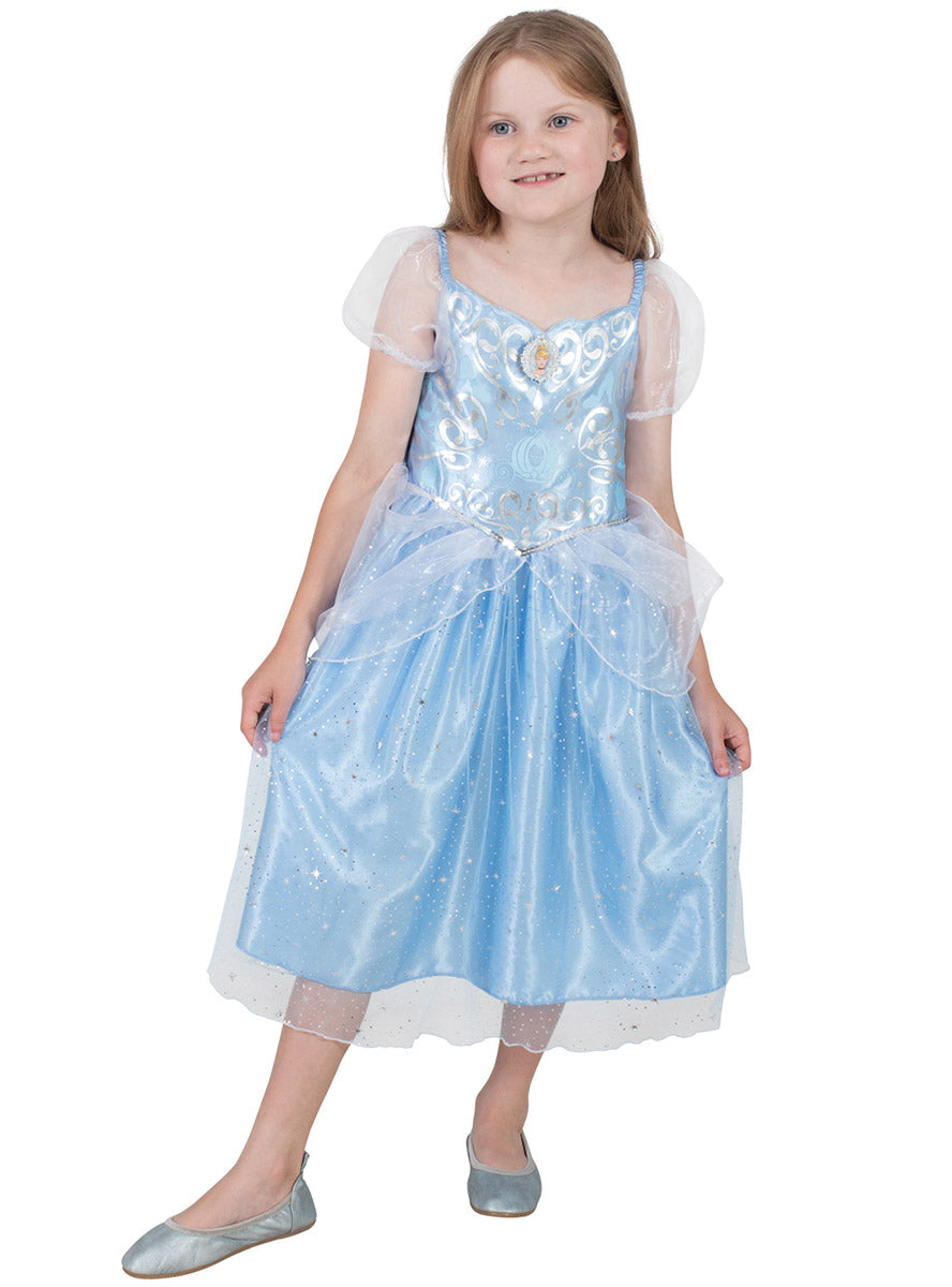 Main Image of Disney Sparkle Princess Deluxe Cinderella Girls Costume