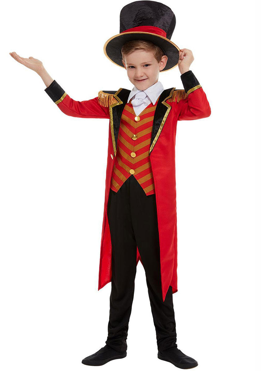 Image of Circus Ringmaster Boys Dress Up Costume - Alternate Front View