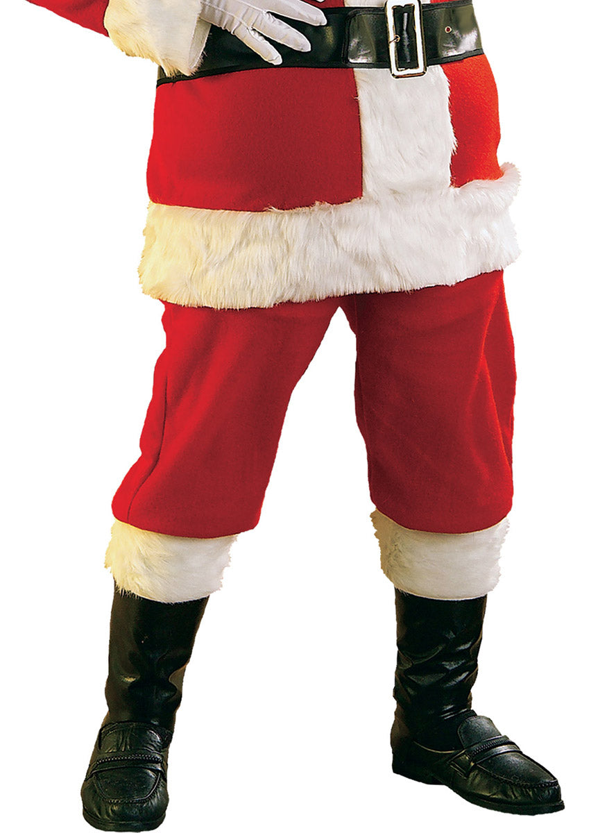 Alternative Close Image of Classic Red Santa Claus Mens Christmas Costume