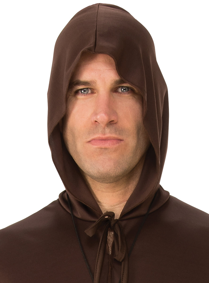 Classic Brown Monk Mens Costume Robe - Hood Image