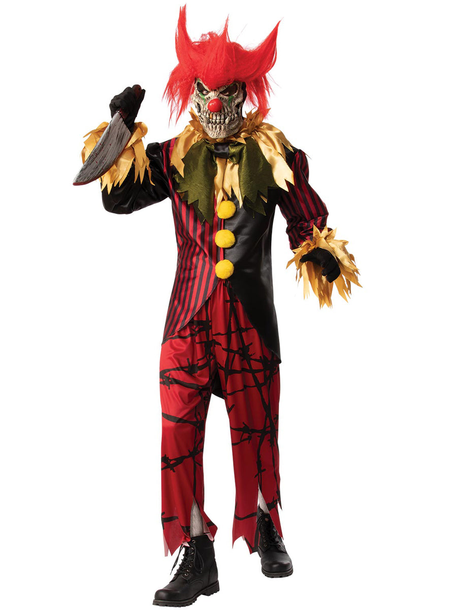 Evil Circus Mens Evil Clown Halloween Costume - Main Image