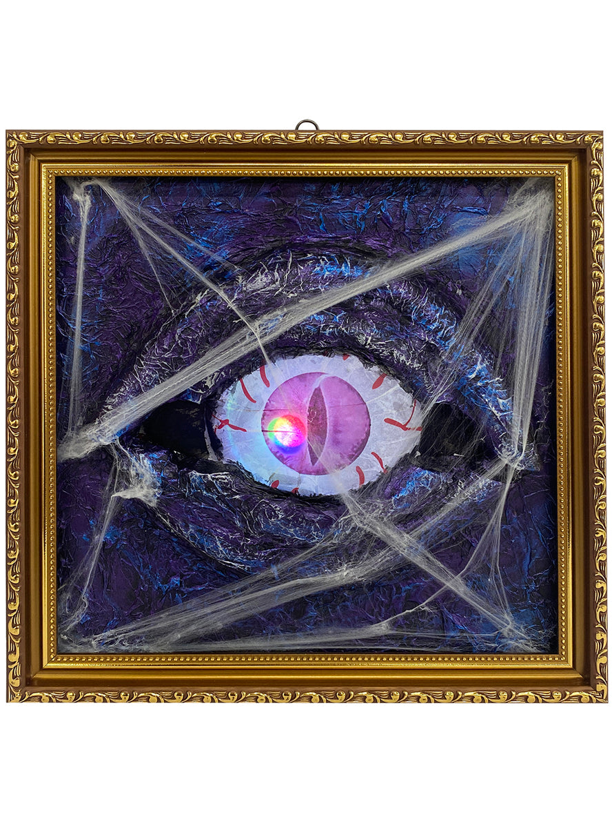 Image of Creepy Colour Changing Picture Frame Halloween Decoration