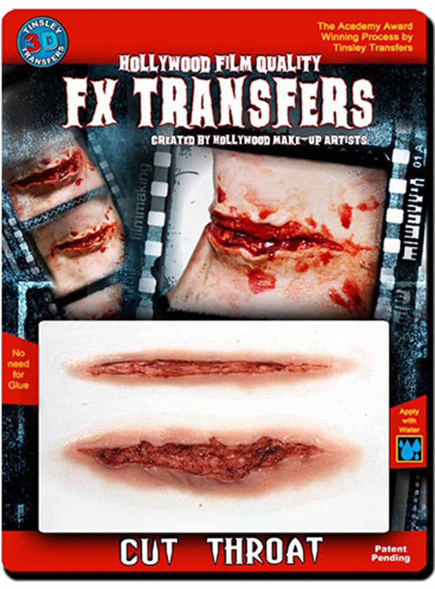 Image of Cut Throat Hollywood Quality Halloween 3d Fx Transfer Tt Fxtm 506