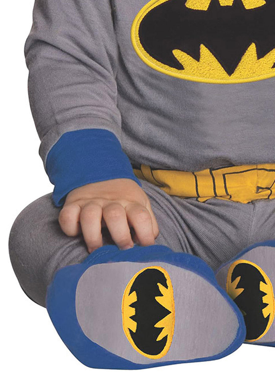 Grey DC Batman Costume Onesie For Baby Boys - Close Image 2