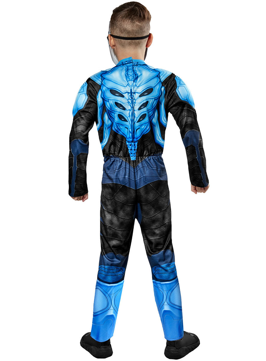 Back Image of Blue Beetle DC Comics Boys Muscle Chest Costume