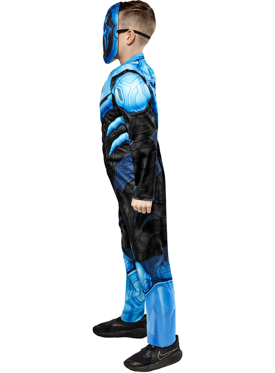 Side Image of Blue Beetle DC Comics Boys Muscle Chest Costume