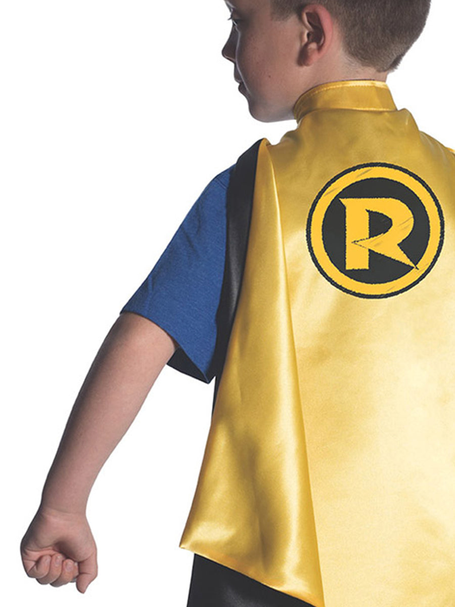 Robin Boys Yellow DC Sidekick Costume Cape - Close Image 1