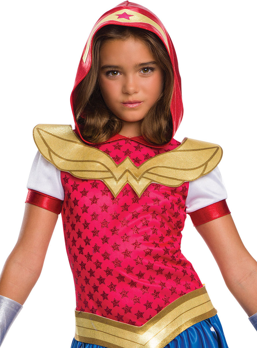 Close Image of Wonder Woman Hooded DC Superhero Girls Costume