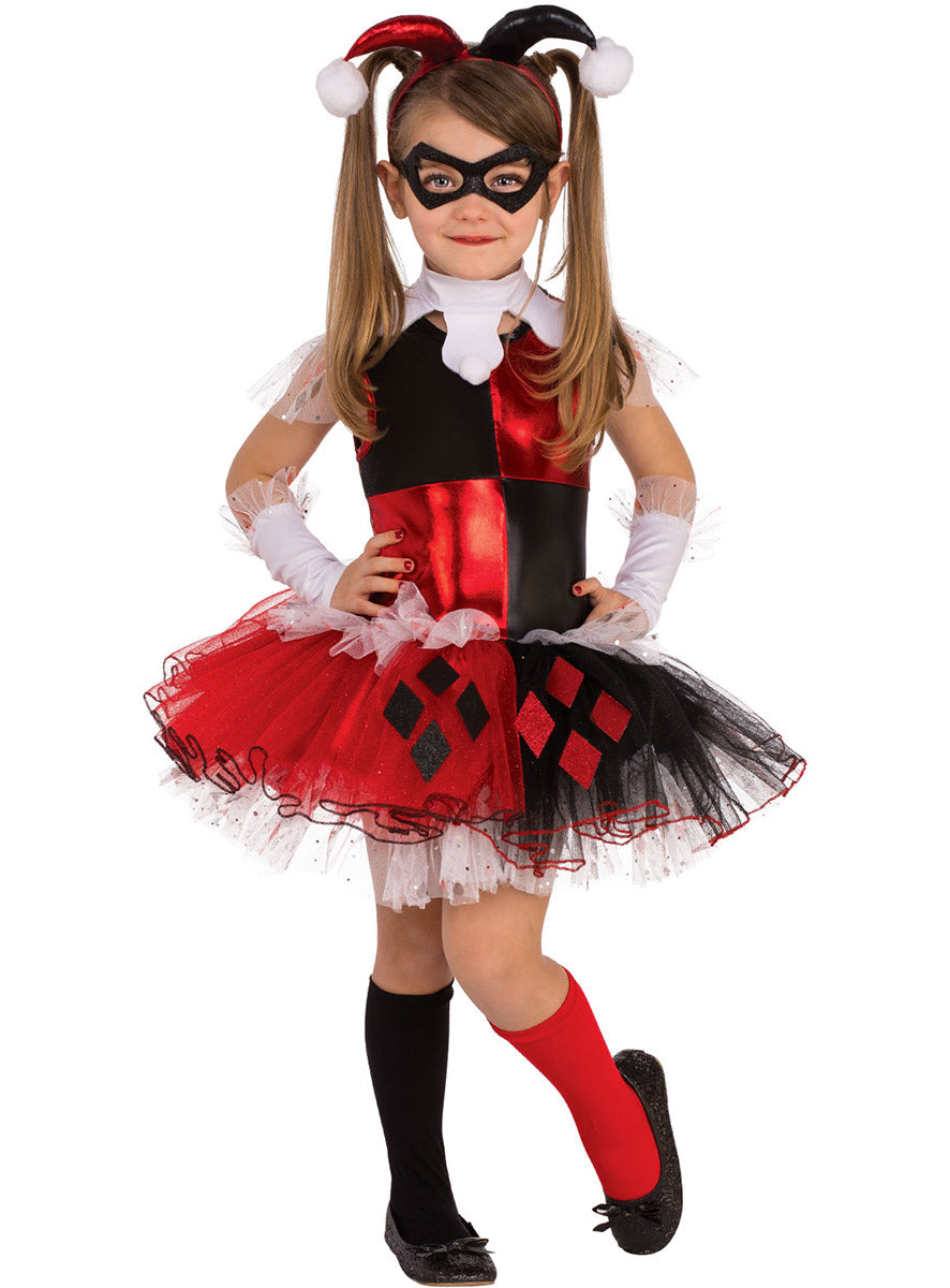 Main Image of Harley Quinn Deluxe DC Villain Girls Tutu Costume