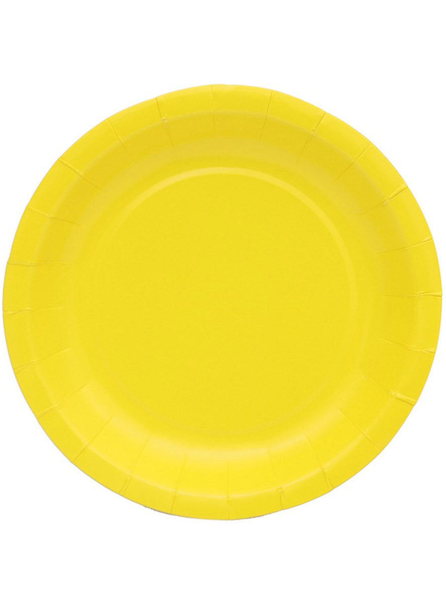 20 Pack 18cm Dandelion Yellow Paper Plates - Main Image