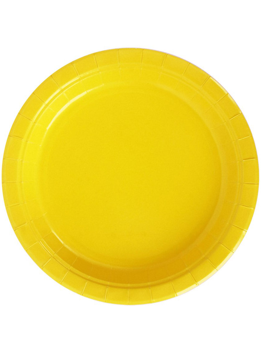 23cm Dandelion Yellow 20 Pack Paper Party Plates - Main Image